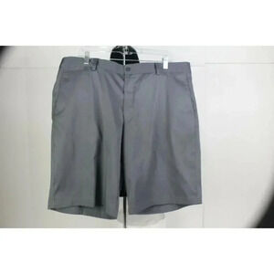 Nike Mens Dark Gray Dri Fit Flat Front Standard Fit Golf Chino Shorts Size 40